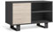 Skraut Home | Meuble TV 100 | 95 x 40 x 57 cm | Porte Gauche | pour Salon/Salle à Manger | Modèle Wind | Finition Couleur Gris Anthracite/Chêne
