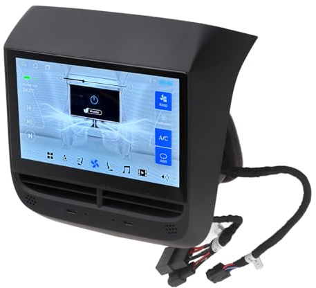 Akozon 7-Zoll-HD-Rücksitz-Display mit IPS-LCD und Klimaanlagensteuerung - Perfekter Ersatz für Model 3 Y - Genießen Sie Hochwertige Multimedia-Unterhaltung!