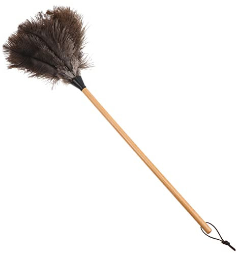 Cabilock 1Pc Plumero De Pelo Suave Plumero Fregona Plumeros para Muebles Polvo Reutilizable Plumero De Avestruz Plumero Antiarañazos Escoba De Avestruz Plumero para Barredora