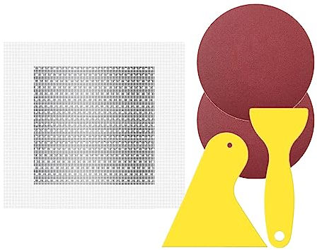 LICQIC Wall Repair Patch, Plasterboard Repair Patch, Self Adhesive Plaster Repair for Plaster Roof Drywall Crack (1 Pcs, 4 in by 4 in)