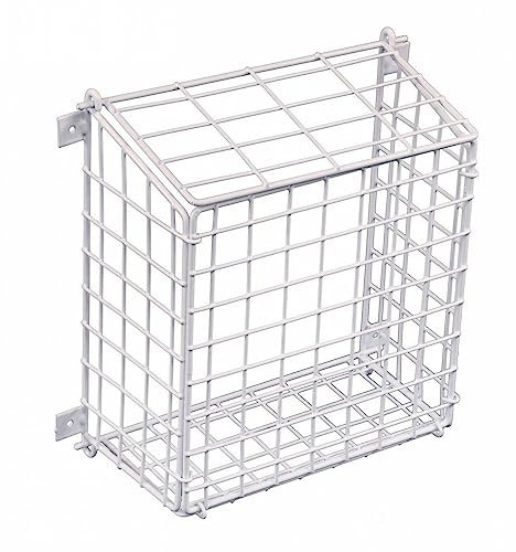 Unibos Letter Catcher with Fixings Large Letterbox Letterbox Metal Cage Door Post Mail Catcher Basket Easy Instlation Wall-Mounted Post Letter Box Door Guard Basket - White