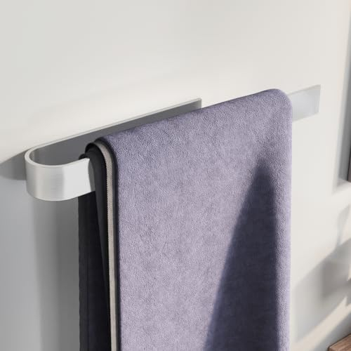 ZENRACKS Handtuchhalter - Handtuchhalter ohne Bohren - Selbstklebend - Für Bad und Küche - Gebürstetes Aluminium (Silver)