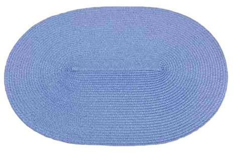 Ueiwffzo 30 * 45cm Oval Platzsets 4er Set Abwaschbar Hitzebeständig Gewebte Tischsets rutschfest Platzdeckchen für Küche, Party, Hochzeit, Weihnachten (Blau)