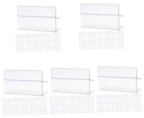 Operitacx 125 Stk Preisschild werbeaufsteller Schilder-Displayhalter Regaletiketten Displayhalter für Warenschilder Supermarkt-Etiketten Ladenschildständer Etikettenhalter Plastik