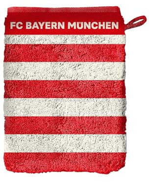 FC Bayern München I Waschhandschuh I Waschlappen I 2er Set I Rot-Weiß I Fußball