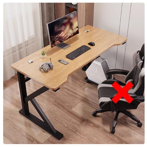 YPIOUREN Gaming-Schreibtisch, Computertisch For Schlafzimmer, Ergonomischer Gamer-Computertisch, Gamer-Workstation, Modernes Schlafzimmer, Einfacher PC-Laptop-Schreibtisch, For Ecke(Walnut,140cm/55.1i