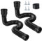 AROMUJOY Set di 2 Prolunga Flessibile per Grondaia, Prolunghe Rotonde per Tubo di Scarico da 80/100 mm, set di Connettore per Grondaia Estensione da 47 a 150 cm, Nero