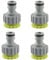 4 Pack Garden Hose Tap Connector - 3/4 inch & 1/2 inch 2-in-1 Plastic Female Threaded Tap Connector for Hosepipe, Threaded Faucet Adapter，Hose Connector Set for Garden Irrigation