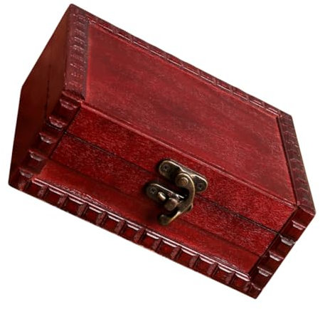 WRITWAA Holz Schmuckkästchen Retro Schmuckbox Organizer Für Ringe Und Halsketten Schmuckaufbewahrungsbox Mit Verschlussdesign Für Ringe Ohrringe Armbänder Und Andere Schmuckstücke