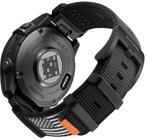 Bandletic Uhrenarmband 22mm Kompatible mit Garmin Fenix 6 Pro/6/5/Fenix 7/Fenix 8 47mm Armband, Nylon QuickFit Weich Military Sport Handgelenkbänder für Instinct 2/Epix 2/Forerunner 945/965, Flagge