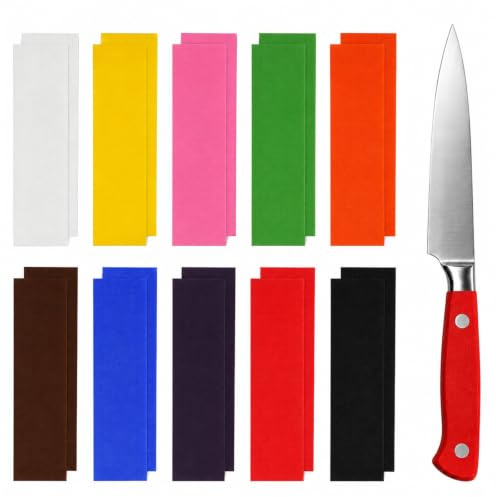 Okllen 20 Pcs Knife Handle Liner, G10 Spacer Sheets Knife Handle Material for Knife Making, Tool Kits and DIY Projects, 10 Colors, 6.3 x 2 x 0.03