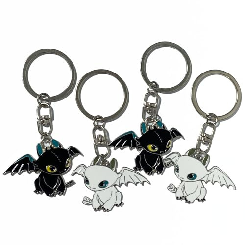 BRIACICELL 4 Süßer Drachen Schlüsselanhänger, Paargeschenk Schlüsselanhänger, Handy Rucksack Dekoration, Schönes Geschenk zum Valentinstag, Weihnachten, Geburtstagen