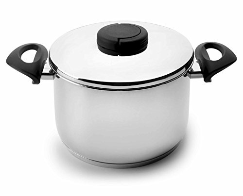 LACOR 85122 Gemüsetopf mit Deckel 22 cm Estudio | Aus lebensmittelechtem Edelstahl gefertigt; hohe Korrosionsbeständigkeit und Haltbarkeit im täglichen Gebrauch