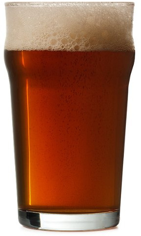 Nonic Activator Pint Glasses CE 20oz - Set of 4 - Nucleated Pub Glasses, English Pub Glasses