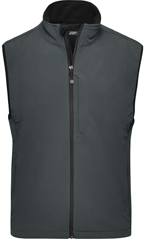 James & Nicholson Herren Softshell Weste - Sportliche Weste mit 3-lagiger TPU Membran | Farbe: carbon | Grösse: XXL