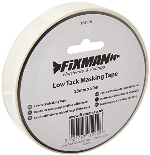 Fixman Decorators Masking Tape Low Tack 25mm x 50m (193178)