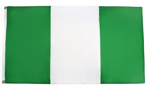 AZ FLAG - Bandera Nigeria - 150x90 cm - Bandera Nigeriana 100% Poliéster ligero Con Ojales de Metal integrados - 80g