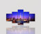 Dubai bei Nacht 5 teiliger Kunstdruck 160x80 cm Moderne Dekoration zum kleinen Preis! Made in Germany