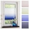 Liedeco® Klemmfix Plissee Farbverlauf verspannt mit Klemmträger/Breite x Höhe: 80x130 cm/Farbe: Blau/Plissee farbig/lichtdurchlässig verstellbar/Innen-Montage ohne Bohren / 123 montiert