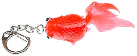 Miniblings Koi Goldfisch Schlüsselanhänger Fisch rot - Handmade Modeschmuck I I Anhänger Schlüsselring Schlüsselband Keyring