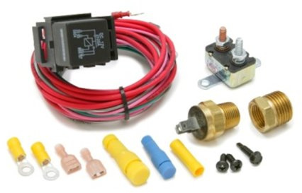 Painless Performance 30114 Dual Activation Electric Fan Relay Kit with Thermostatic Switch (On 195/Off 185)