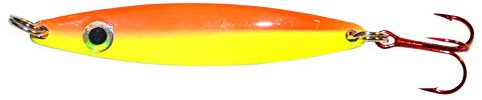Eisele Eitz-Fly mit Drillingshaken - Meerforellenblinker, Gewicht/Länge/Hakengröße:17g / 8cm / Gr. 4, Farbe:gelb/rot