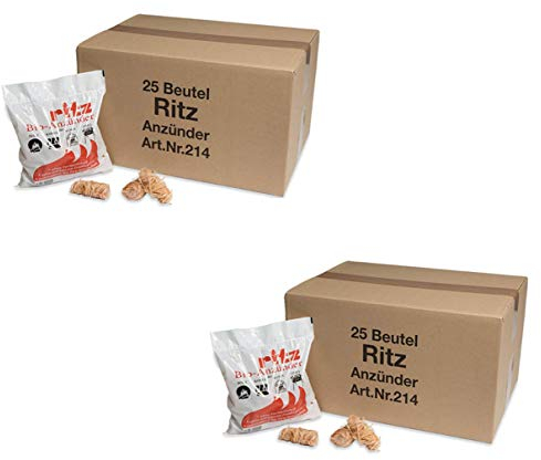 Ritz Bio Anzünder 650 Stück | Kaminanzünder | Holzanzünder | Grillanzünder | Brennholzanzünder | Holzkohle | Briketts | Kaminholz