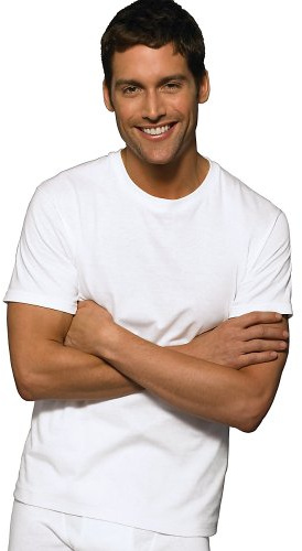 Hanes Men's Control Crew Neck Undershirt-Multiple Packs Available, White - 6 Pack, Large