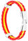 Piersando Armband Armreif geflochten Leder Fahne Motiv Fussball EM & WM Fanartikel Land Flagge Ärmel Schmuck Damen oder Herren Spanien 21cm