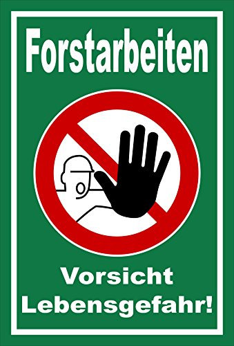 Melis-Folienwerkstatt Schild Forstarbeiten - 30x20cm - 3mm Hartschaum – 20 VAR S00359-045-E
