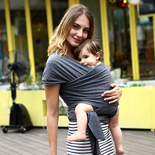 Qiorange Babytragetuch, Babytrage - Baby Carrier Sling für Männer und Frauen,Tragetuch Tragehilfe Sling Baby (Typ B Grau)
