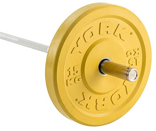 York Solid Rubber Bumper Olympic Coloured Weight Plates