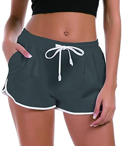 Rave on Friday Short de Bain Fille Été Maillot de Bain Short Femme à Séchage Rapide Imprimé Multiusage Shorts Femme pour la Natation, Le Surf, la Course, la Gymnastique, Les Loisirs XL