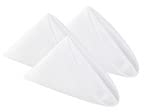 Cupuamon Stoffservietten, 50,8 x 50,8 cm, waschbar, Polyester, weiche Tischservietten für Hochzeit, Party, Bankett, Weiß, 25 Stück