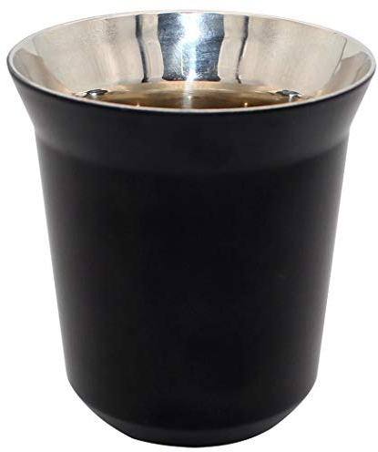 Diano Edelstahl-Isolierbecher, kleine Metel-Espressotasse, doppelwandige thermisch isolierte Trinkbecher, Kapsel-Kaffeetasse, 160 ml, Schwarz