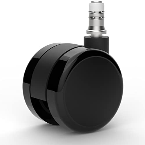 VERSEE Hartbodenrollen 5er-Set, Ø 60 mm, Schwarz, PU