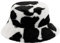 Mimfutu Winter Fischerhut Fluffy Bucket Hat für Damen Herren (Kuh-Druck)
