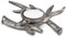 Kerzenständer Kerzenhalter Geweih aus Aluminium Tischdeko Leuchter (23 cm)