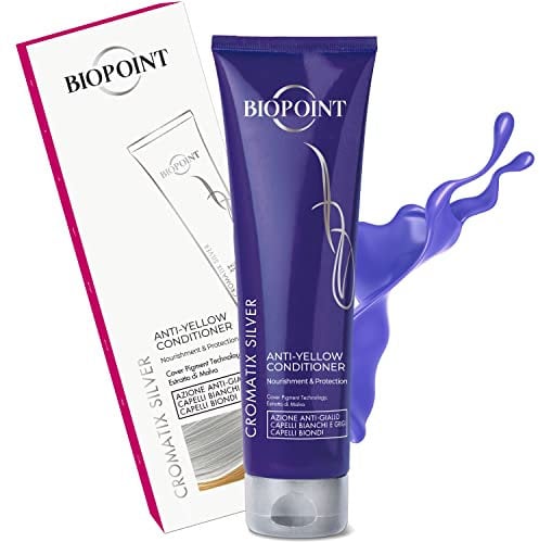 Biopoint Cromatix Silver - Balsamo Ravvivante Antigiallo per Capelli Bianchi, Grigi e Biondi, Neutralizzante dei Riflessi, Dona Brillantezza e Idratazione, 150 ml