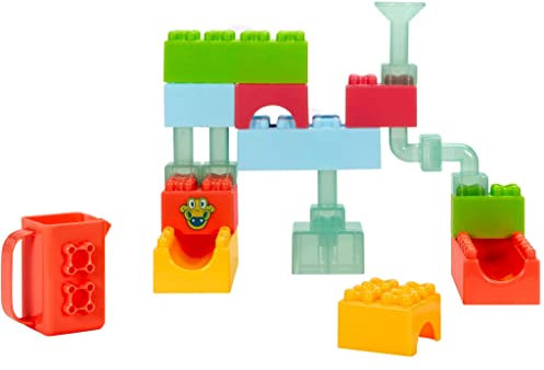 Little Tikes Baby Builder Splash Blocks – Babys Erste Spielblöcke – 18 große bunte Blöcke und eine Netztasche – Ideal zum Schwimmen, Wasser Schöpfen, Ausgießen und Bauen – Für Babys ab 12 Monaten