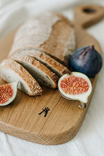 1 Schneidebrett Eiche Schnittenbrettel,Frühstücksbrett, Brotbrett, Tranchierbrett, Servier Schneide Küchen, Holzbrett,Tablett Holz Natur