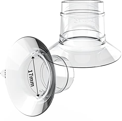 2PCS Flange Inserts 17MM, Compatible with KISSBOBO ABP-1508/ABP-1508Pro, Portable Breast Pump Flanges, Milk Collector 24MM Universal