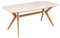 furni24 X Esstisch aus Holz Rechteckiger Moderner Esstisch Küchen Tisch Holztisch für Wohnzimmer Esszimmer Küche, Farbe Sandstein 180x90x75 cm