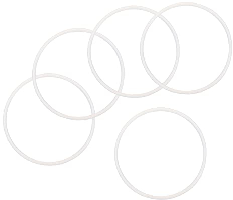 sourcing map Silicone O Rings, 75mm OD 3mm Width VMQ Sealing Gaskets for Valves Pipe Repair, White Pack of 5