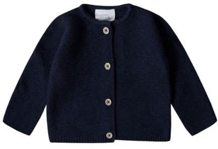 Stellou & friends Cardigan in 100% cotone, Blu scuro, 74 cm/80 cm