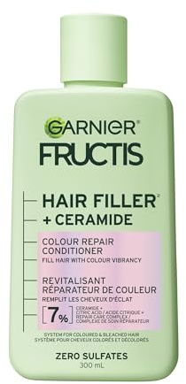 Garnier Fructis Hair Filler Color Repair Conditioner with Ceramide, Smoothing & Sulfate Free Conditioner for Colored, Bleached Hair, 10.1 Fl Oz, 1 Count