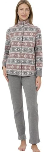 RAGNO Pigiama donna aperto davanti in cotton eco pile art. DM09N7-46, Grigio