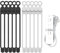 UMUST Silicone Cable Straps, 10pcs Extra-Long Reusable Hanging Organizer for Cables, Kitchen, Home, School (Black & White)