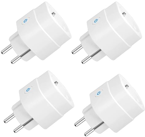 Jinvoo Smart Plug, kabellose Mini-Steckdose, Alexa-Buchse, Smart Home WLAN-Steckdose, funktioniert mit Alexa, und Google Home, kein Hub erforderlich, nur 2,4 G WLAN (4 Pack)