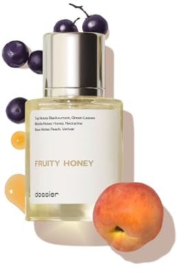 Dossier - Fruity Honey - Eau de Parfum - Inspired by J.Malone's Nectarine Blossom & Honey - Perfume Luxury - Pure Infused - Vegan - For Women Men Unisex - Fragrance 1.7 oz (Spray 50ml)